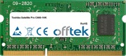 Satellite Pro C660-1HK 4Go Module - 204 Pin 1.5v DDR3 PC3-8500 SoDimm