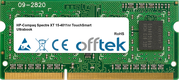 Spectre XT 15-4011nr TouchSmart Ultrabook 8Go Module - 204 Pin 1.35v DDR3 PC3-12800 SoDimm
