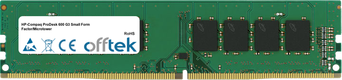 ProDesk 600 G3 Small Dimensions/Microtower 16Go Module - 288 Pin 1.2v DDR4 PC4-19200 Non-ECC Dimm
