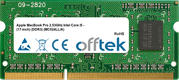 MacBook Pro 2.53GHz Intel Core I5 - (17-inch) (DDR3) (MC024LL/A) 4Go Module - 204 Pin 1.5v DDR3 PC3-8500 SoDimm