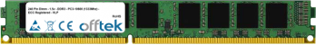  240 Pin Dimm - DDR3 - PC3-10600 (1333Mhz) - ECC Enregistré - VLP 16GB Module