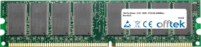 184 Pin Dimm - 2.5V - DDR - PC2100 (266Mhz) - Non-ECC 256MB Module