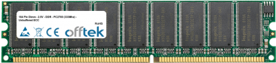  184 Pin Dimm - 2.5V - DDR - PC2700 (333Mhz) - Non-tamponé ECC 256MB Module