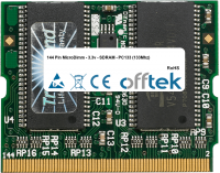  144 Pin MicroDimm - 3.3v - SDRAM - PC133 (133Mhz) 256MB Module