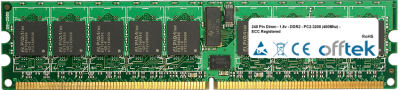  240 Pin Dimm - 1.8v - DDR2 - PC2-3200 (400Mhz) - ECC Enregistré 1GB Module