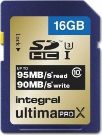 Integral SDHC (Class 10 - 95x) 16GB Carte (Class10 - 95MB/s)