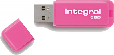 Integral Neon USB Lecteur 8GB Lecteur (Pink)