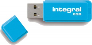 Integral Neon USB Lecteur 8GB Lecteur (Blue)