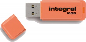 Integral Neon USB Lecteur 16GB Lecteur (Orange)