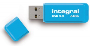 Integral Neon USB 3.0 Flash Lecteur 64GB Lecteur (Blue)