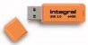 Integral Neon USB 3.0 Flash Lecteur 64GB Lecteur (Orange)