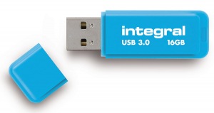Integral Neon USB 3.0 Flash Lecteur 16GB Lecteur (Blue)